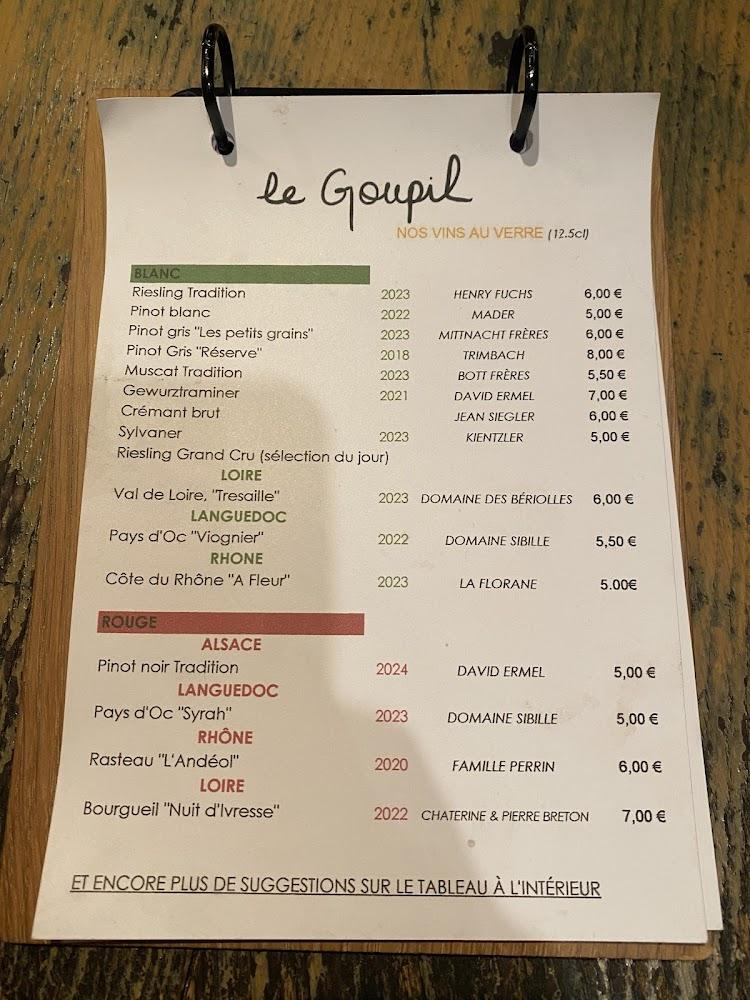 Le Goupil - Menu Image 1
